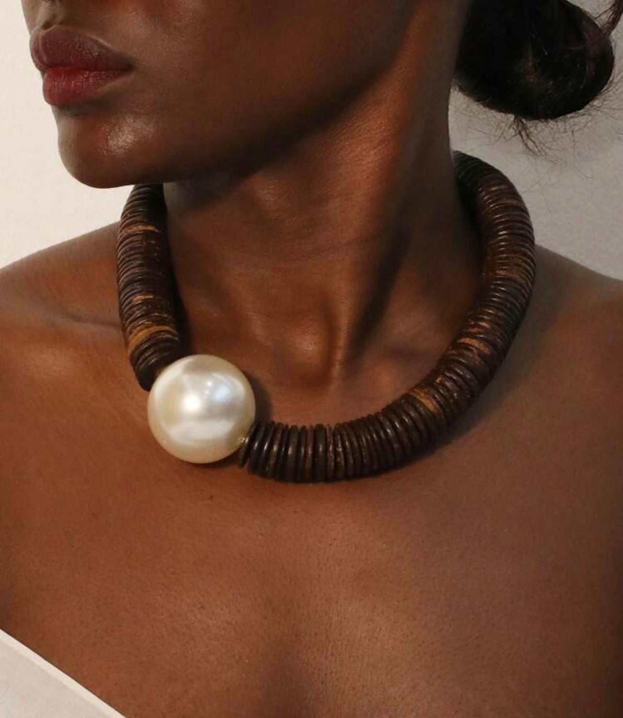 Collier Vintage de verre et perle