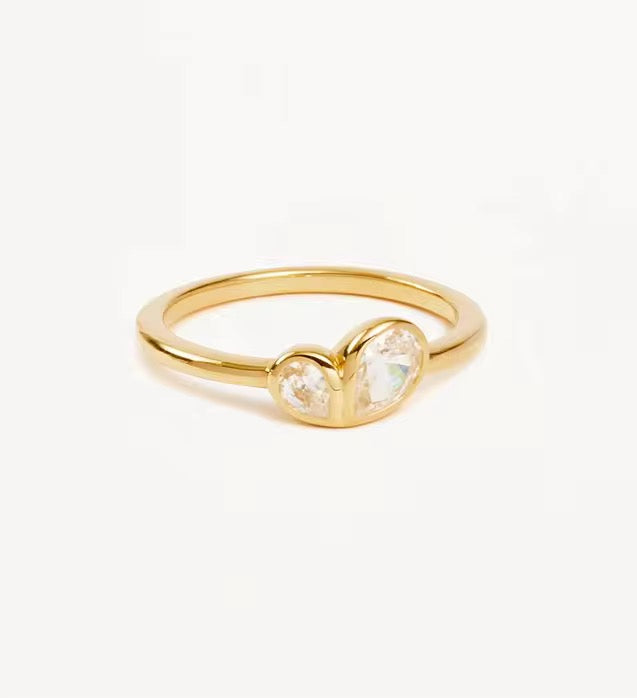 Bague Cuore en Argent& Zircon
