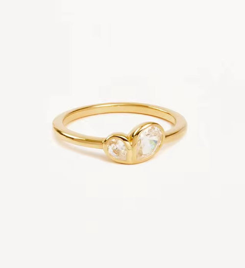 Bague Cuore en Argent& Zircon