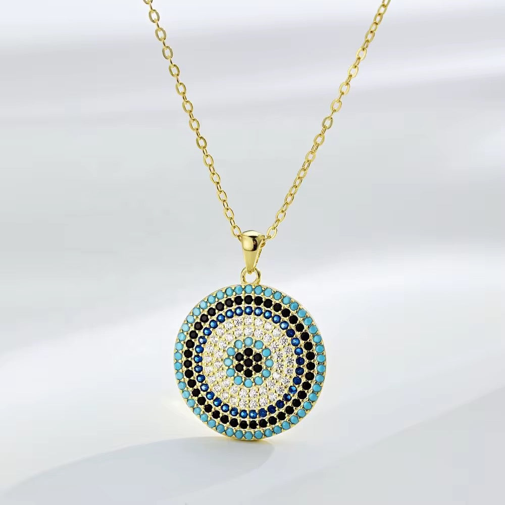 Chaine en Argent Sterling & Zircon 925 Evil Eye