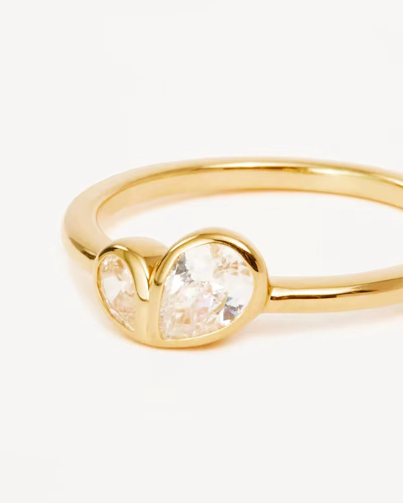 Bague Cuore en Argent& Zircon