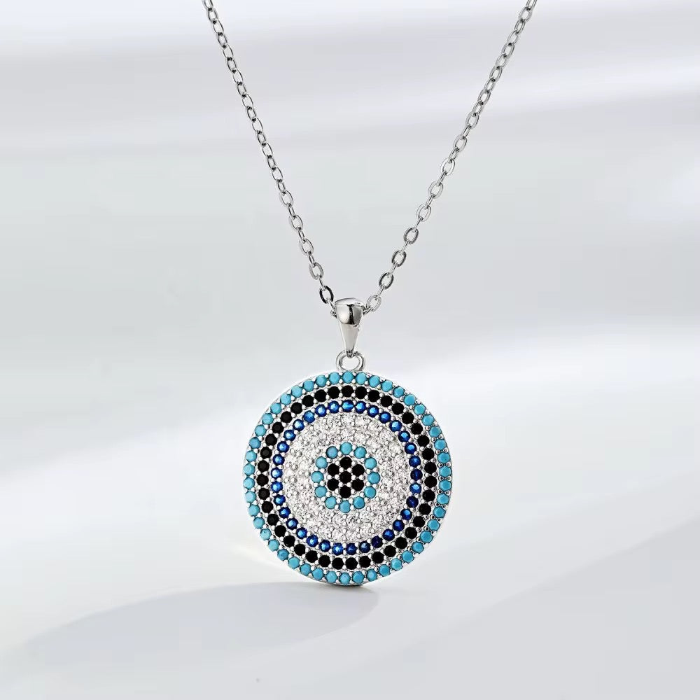 Chaine en Argent Sterling & Zircon 925 Evil Eye