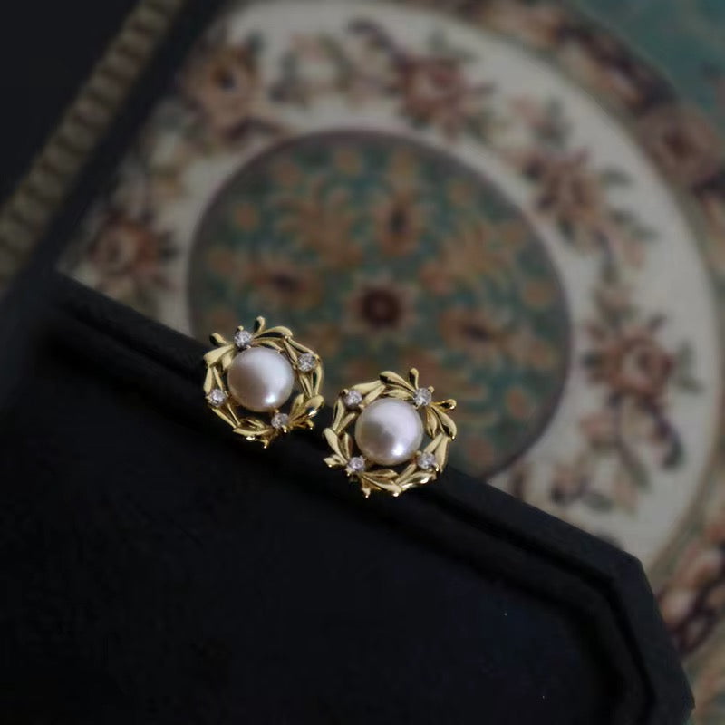 Boucles en Argent 925 Perles Royal