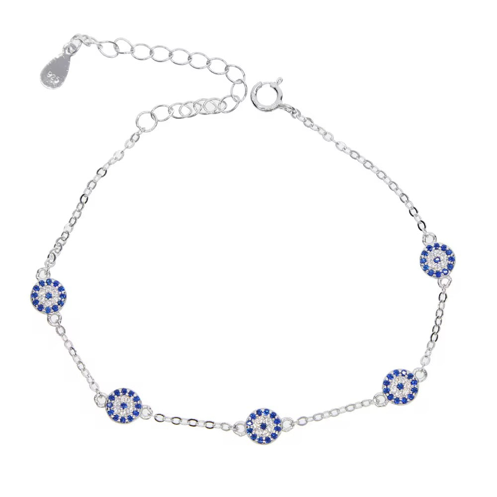 Bracelet en Argent Evil Eye